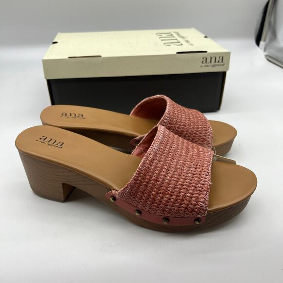 a.n.a Womens Robinson Heeled Sandals Terracotta Pink Size 10M - Picture 2 of 12